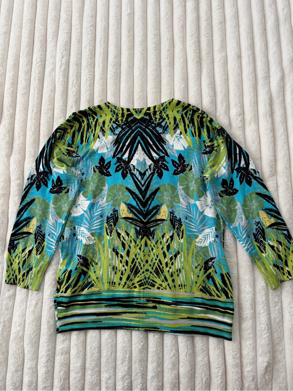 Joseph Teal, Lime & Black Tropical Print Cardigan - Picture 7 of 7